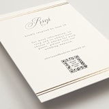 "Classic Elegance" - Foil-Pressed RSVP Online Enclosure Cards in Pearl by Nicole Walsh - Detail