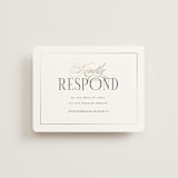 "Unite" - Foil-Pressed RSVP Online Enclosure Cards in Opal by Leah Bisch - Front