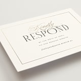 "Unite" - Foil-Pressed RSVP Online Enclosure Cards in Opal by Leah Bisch - Detail