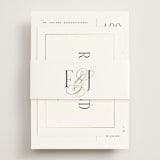 "Unite" - Foil-Pressed RSVP Online Enclosure Cards in Opal by Leah Bisch - Assembled with Belly Band