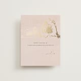 "Mountain" - Foil-Pressed RSVP Online Enclosure Cards in Latte by Lori Wemple - Front