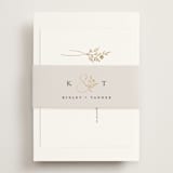 "Wildflower" - Foil-Pressed RSVP Online Enclosure Cards in Cotton by Jennifer Postorino - Assembled with Belly Band