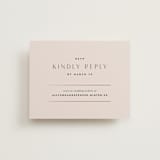 "Deco Band" - Foil-Pressed RSVP Online Enclosure Cards in Blush by Kindred Fields - Front