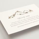 "Colorado" - Foil-Pressed RSVP Online Enclosure Cards in Earth by Mansi Verma - Detail