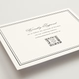 "Polished" - Foil-Pressed RSVP Online Enclosure Cards in Cotton by Jennifer Postorino - Detail