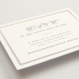 "Traditionalist" - Foil-Pressed RSVP Online Enclosure Cards in Snow by Sarah Brown - Detail