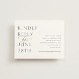 "Postcard" - Foil-Pressed RSVP Online Enclosure Cards in Snow by Kaydi Bishop - Front