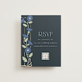 "Nouveau" - Foil-Pressed RSVP Online Enclosure Cards in Lilac by Hudson meet Rose - Front
