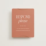 "Unity" - Foil-Pressed RSVP Online Enclosure Cards in Clay by Morgan Kendall - Front