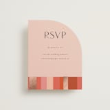 "Patchwork Border" - Foil-Pressed RSVP Online Enclosure Cards in Fruit Punch by Morgan Kendall - Front