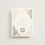 "Gilded nouveau frame" - Foil-Pressed RSVP Online Enclosure Cards in Ivory by Ana de Sousa - Front