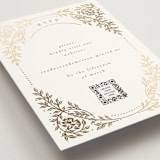 "Gilded nouveau frame" - Foil-Pressed RSVP Online Enclosure Cards in Ivory by Ana de Sousa - Detail