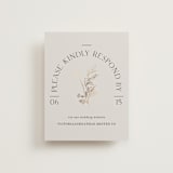 "Floral Type Arch" - Foil-Pressed RSVP Online Enclosure Cards in Linen by Baumbirdy - Front