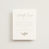 "Romantic Wreath" - Foil-Pressed RSVP Online Enclosure Cards in Chantilly by Wildfield Paper Co - Front