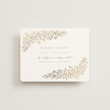 "Villa" - Foil-Pressed RSVP Online Enclosure Cards in Leaf by Kristie Kern - Front