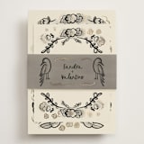 "Santa Catalina" - Foil-Pressed RSVP Online Enclosure Cards in Ink Wash by Ani Somi - Assembled with Belly Band