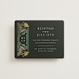 "Embellished" - Foil-Pressed RSVP Online Enclosure Cards in Buttercup by Jen Owens - Front