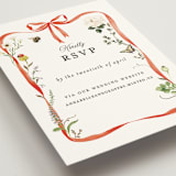 "Fleur" - Foil-Pressed RSVP Online Enclosure Cards in Verona Sunset by Sarah Knight - Detail