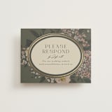 "Madison" - Foil-Pressed RSVP Online Enclosure Cards in Thyme by Itsy Belle Studio - Front