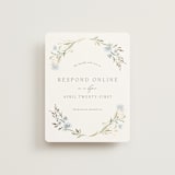 "Meadow" - Foil-Pressed RSVP Online Enclosure Cards in Blue Bonnet by Erin L. Wilson - Front