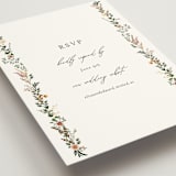 "Blooming Vine" - Foil-Pressed RSVP Online Enclosure Cards in Blush by Susan Moyal - Detail