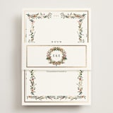 "Blooming Vine" - Foil-Pressed RSVP Online Enclosure Cards in Blush by Susan Moyal - Assembled with Belly Band