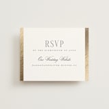 "The Ritz" - Foil-Pressed RSVP Online Enclosure Cards in Quartz by Kristie Kern - Front