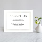 "Gilded Frame" - Gloss-Press® Reception Card in Snow by Stacey Meacham - Front