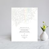 "Sketched Bouquet" - Gloss-Press® Reception Card in Ivory by Phrosné Barwood - Front