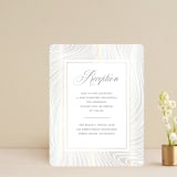 "Lined" - Gloss-Press® Reception Card in Cloud by Erin Deegan - Front