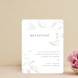 "Halcyon" - Gloss-Press® Reception Card in Snow by Leah Bisch - Front