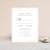 "Promise" - Gloss-Press® RSVP Cards in Snow by Design Lotus - Front