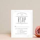 "Framed Deco Elegance" - Gloss-Press® RSVP Cards in Classic White by Kelly Schmidt - Front