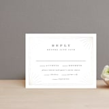 "Art Deco Border" - Gloss-Press® RSVP Cards in Crystal by Hooray Creative - Front