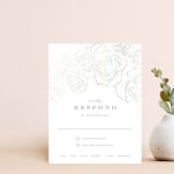 "Beautiful Bouquet" - Gloss-Press® RSVP Cards in Cathedral by Jennifer Postorino - Front