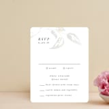 "Halcyon" - Gloss-Press® RSVP Cards in Snow by Leah Bisch - Front