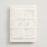 "Clarity" - Gloss-Press® RSVP Cards in Cloud by Ana Claudia Sharpe - Assembled with Belly Band