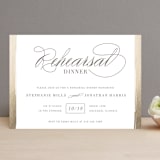 "Golden Rehearsal" - Rehearsal Dinner Invitations in Gold by Lehan Veenker - Front