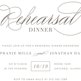 "Golden Rehearsal" - Rehearsal Dinner Invitations in Gold by Lehan Veenker - Detail