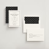 "Chic Gala" - Rehearsal Dinner Invitations in Snow by Kimberly FitzSimons - Assembled