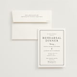"Chic Gala" - Rehearsal Dinner Invitations in Snow by Kimberly FitzSimons - Invitation with Envelope