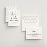 "Funky Names" - Rehearsal Dinner Invitations in Navy by Phrosné Barwood - Assembled