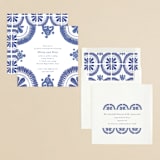 "Talavera" - Rehearsal Dinner Invitations in Azure by Lagniappe Paper - Assembled