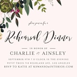 "Figs & Flowers" - Rehearsal Dinner Invitations in Blush by Susan Moyal - Detail