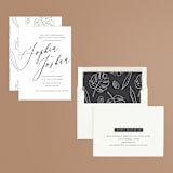 "Crescendo" - Rehearsal Dinner Invitations in Snow by Griffinbell Paper Co. - Assembled