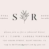 "Italia" - Rehearsal Dinner Invitations in Taupe by Kelly Schmidt - Detail