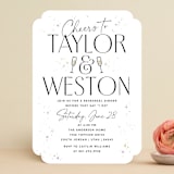 "The Happy Couple" - Rehearsal Dinner Invitations in Cotton by Robert and Stella - Front