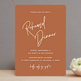 "Marked" - Rehearsal Dinner Invitations in Rust by JoAnn Jinks - Front