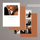 "Marked" - Rehearsal Dinner Invitations in Rust by JoAnn Jinks - Back of Card Options