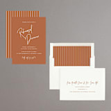 "Marked" - Rehearsal Dinner Invitations in Rust by JoAnn Jinks - Assembled
